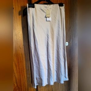 Mango Midi Satin Skirt